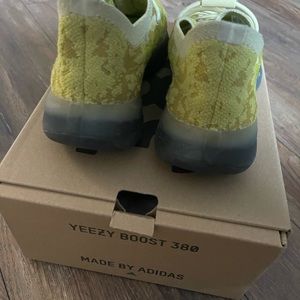 Slightly worn Yeezy.